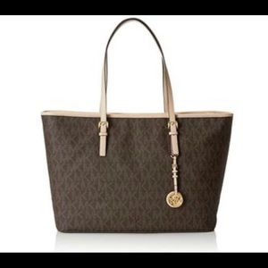 Gently used Michael Kors Jet Set Monogram Tote Bag